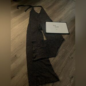 Free People Charcoal Jumpsuit